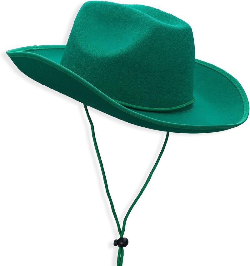COLLECT PRESENT Store Plain Felt Cowboy & Cowgirl Hat for Men, Women, and Teens | Western Studded Cowboy Hat in Adult Sizes - Image 1
